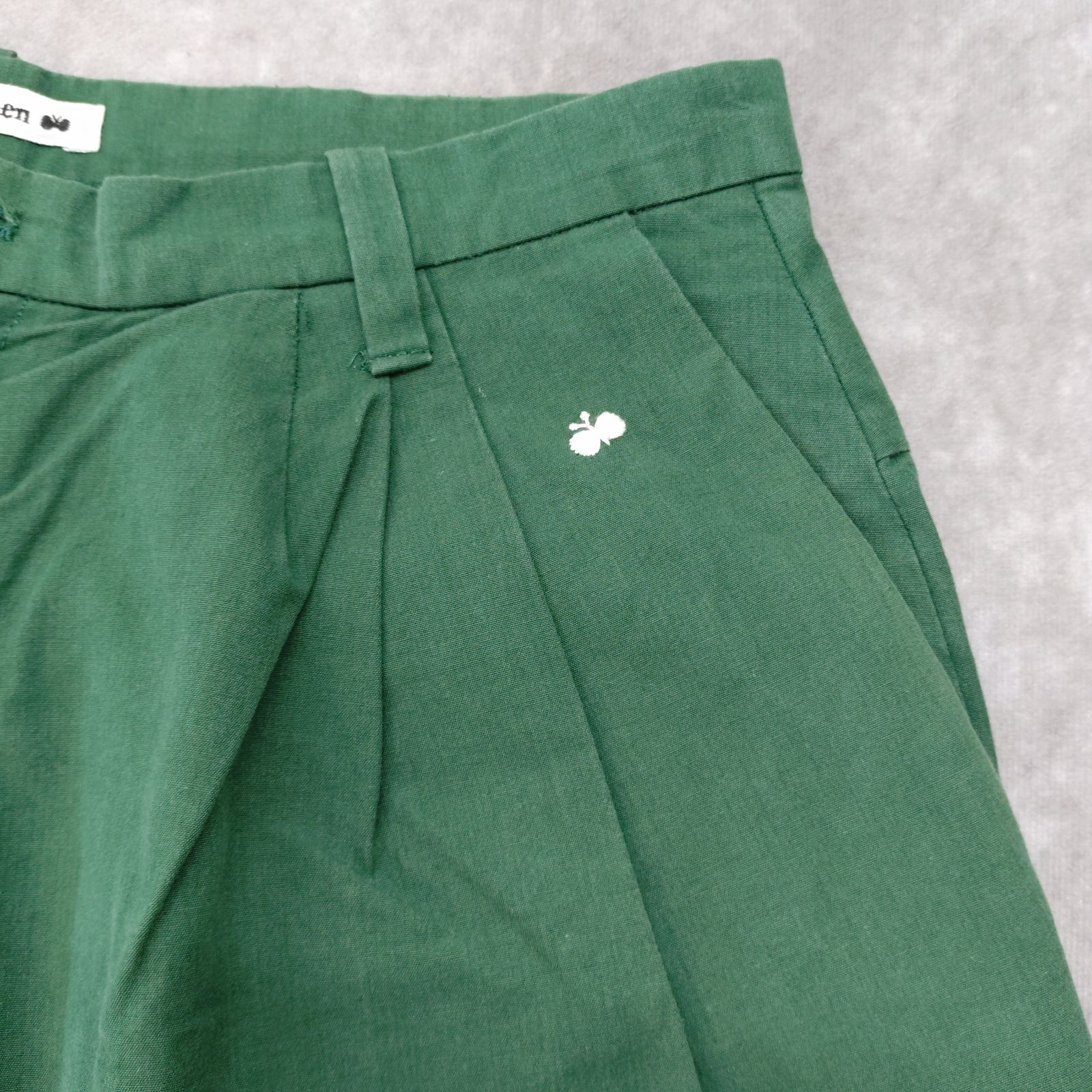 mina perhonen 38 サイズ ハーフパンツ グリーン コットン100% 日本製