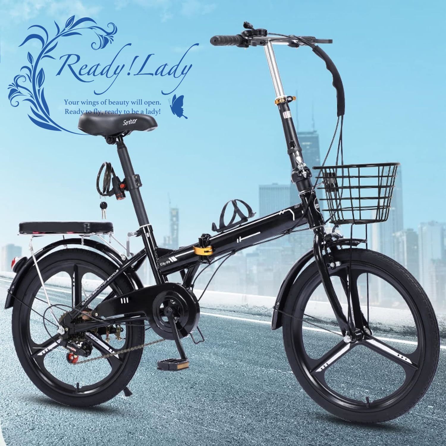 折りたたみ自転車 軽量 折りたたみ式フレーム 7段変速 16インチ フルサスペンション メンズまたはウィメンズ用