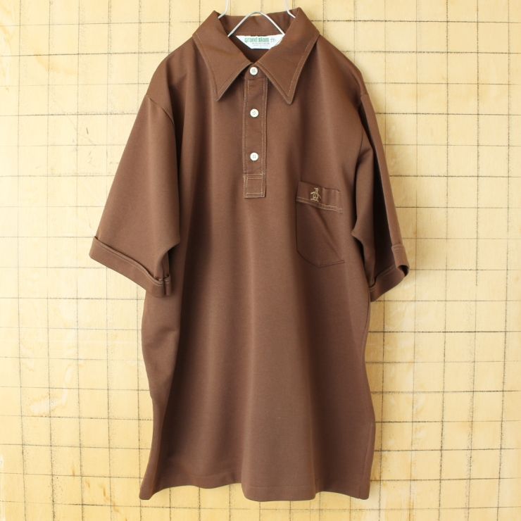 70s 80s USA製 Grand Slam MUNSINGWEAR ポロシャツ メンズL