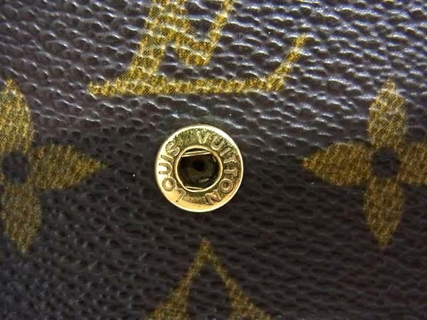 【美品】LOUIS VUITTON モノグラム 三つ折りM61652 Ｗホック ルイ ヴィトン Wホック 財布 三つ折り レディース メンズ ポルトモネ