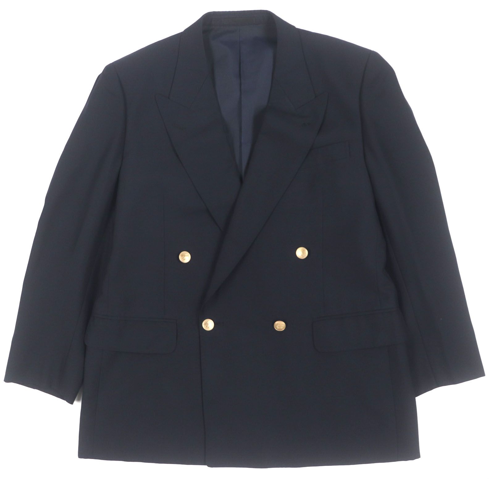 極美品　バーバリー　テーラードジャケット　紺ブレ　金ボタン　ウール　モヘア 極美品✨バーバリー 紺ブレ ジャケット ネイビー カシミヤ100 金ボタン
