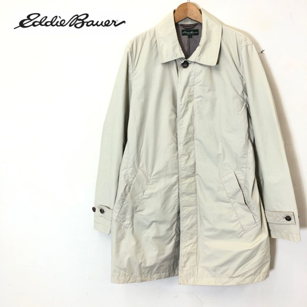 Eddie Bauer ステンカラーコート ベージュ エディーバウアー Eddie