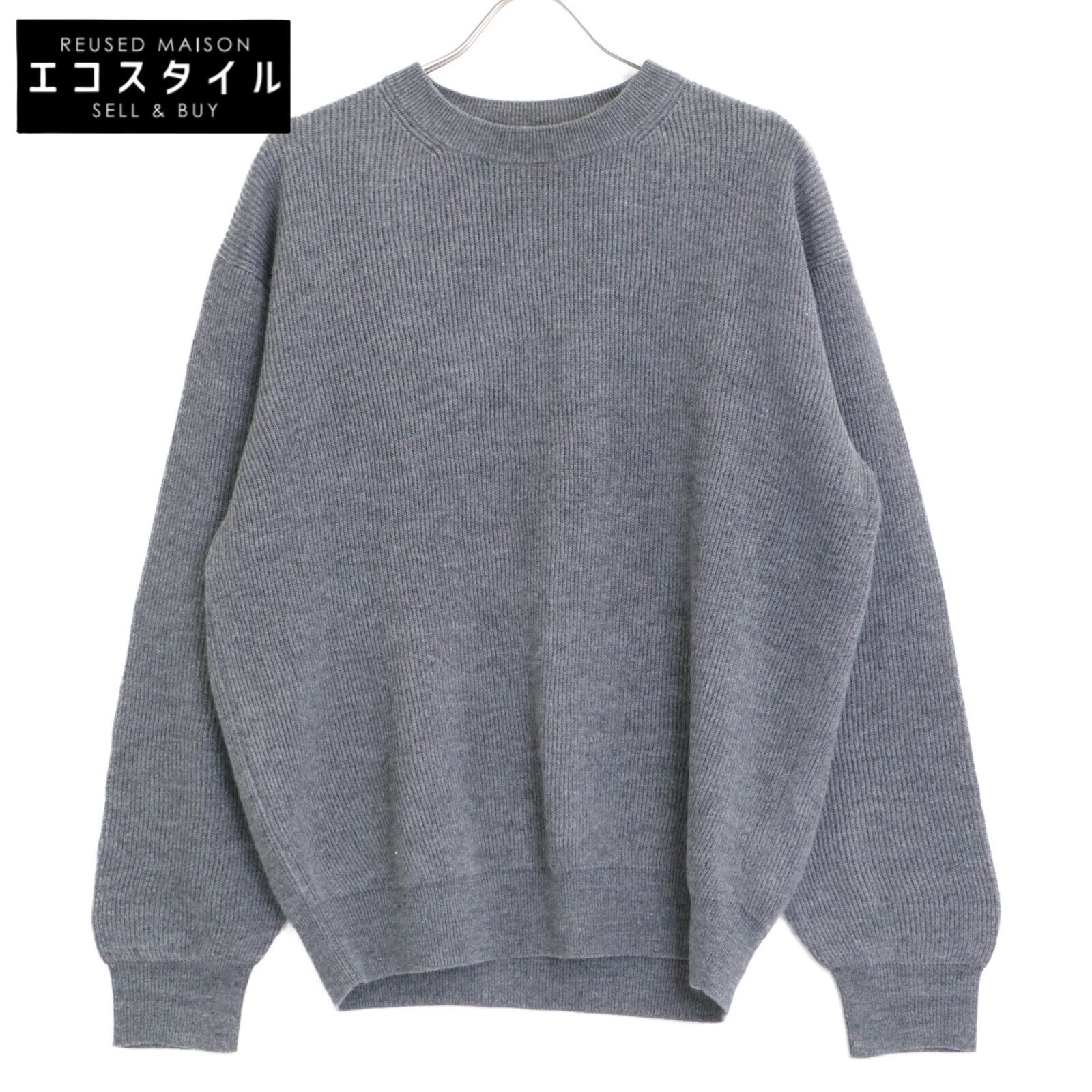BATONER バトナー 23年製 ｸﾞﾚｰ ROYAL RAMIE CREW NECK KNIT|ﾛｲﾔﾙﾗﾐｰｸﾙｰﾈｯｸﾆｯﾄ 2