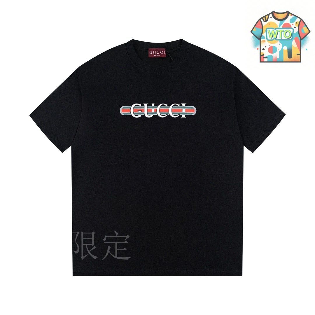 お値下げ。GUCCI Tシャツ 今日特価】Gucci ダブルスレッド?棉 T シャツ - メルカリ