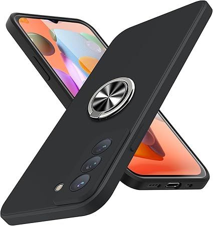 【在庫処分】Galaxy S22 用 ケース リング付き シリコン SCG13 SC-51C 用 保護カバー 耐衝撃 衝撃吸収 柔軟なTPU薄型 スタンド機能 車載ホルダー対応 ギャラクシーS22 用 スマホケース 全面保護 360回転 おしゃれ 人