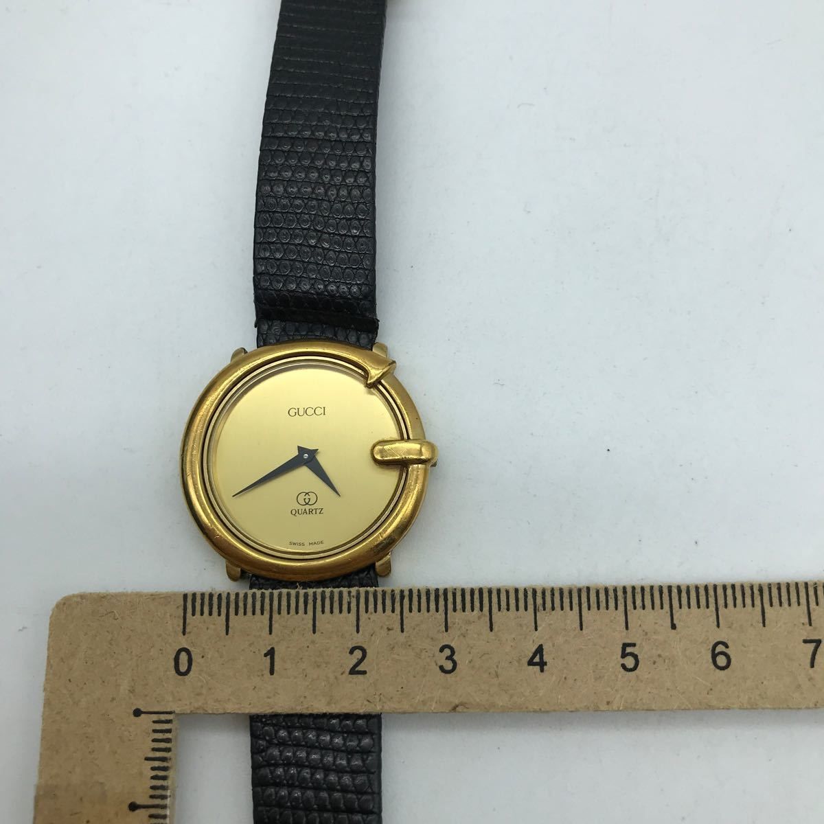 GUCCI グッチ GGロゴ 3600 クォーツ 腕時計 ゴールド文字盤 動作