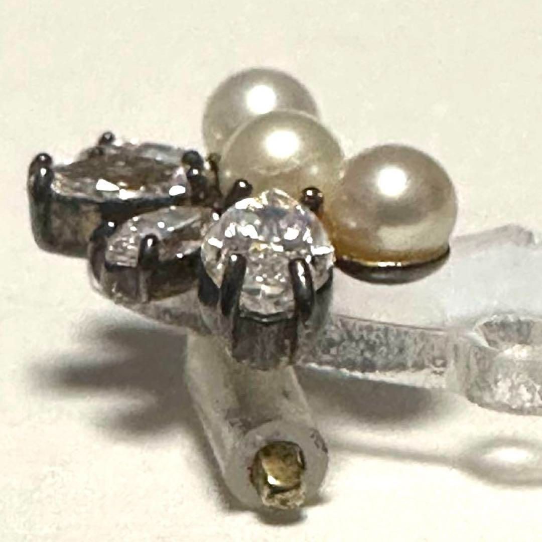 エテ ete ブローチ SV925 パール 色石 ラインストーン シルバー FORTGASGNV_COM_BR