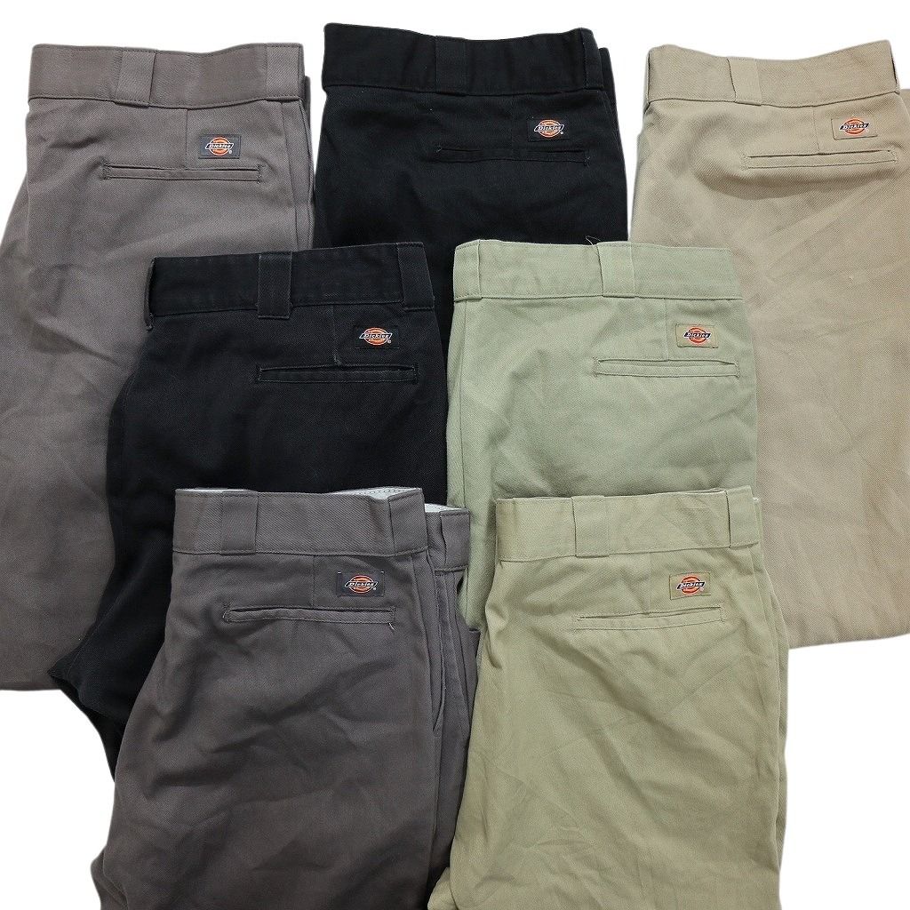 古着卸 ディッキーズ Dickies 874 ワーク パンツ 7枚セット メンズ 42 ノープリーツ センタークリース 古着 NB9768 KIN-KAAI_COM