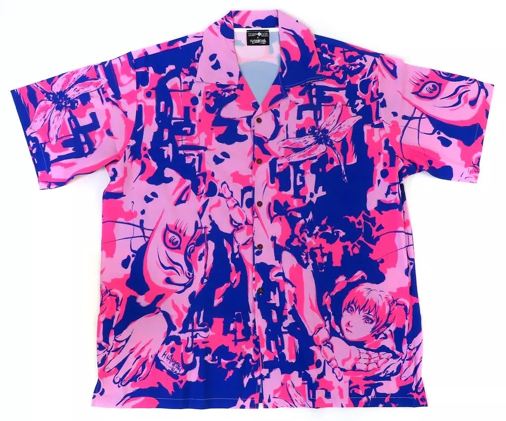 ポロシャツ・ワークシャツ 檪士＆蘭 トンボアロハシャツ ピンク