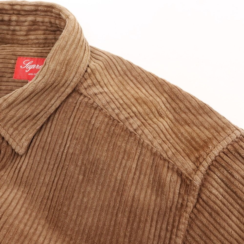 【中古】シュプリーム Supreme 2022年春夏 Corduroy Shirt コットン コーデュロイ シャツ ブラウン【サイズS】【メンズ】