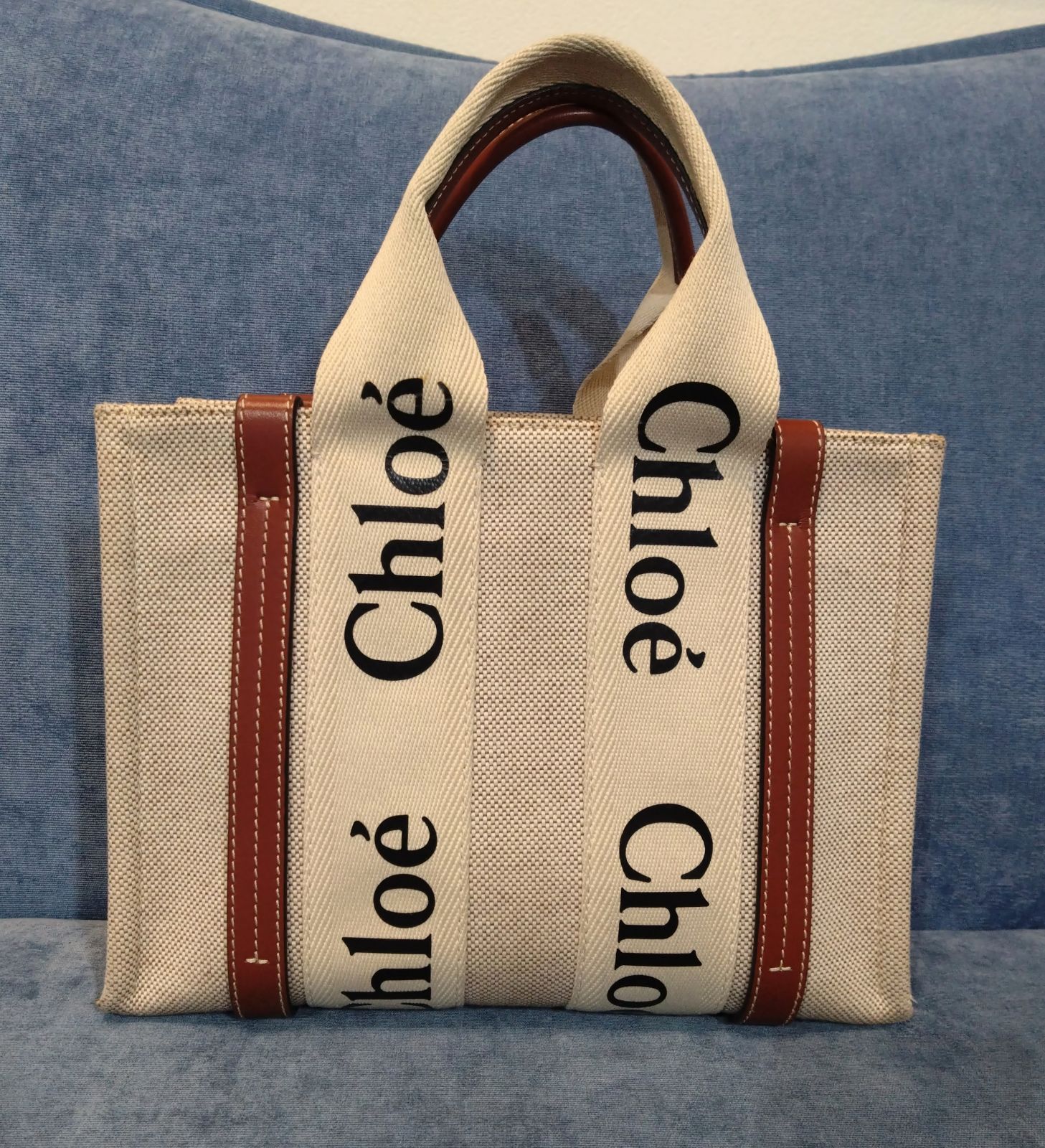 2092 大人気！ Chloe クロエ ウッディ キャンバス スモール トート