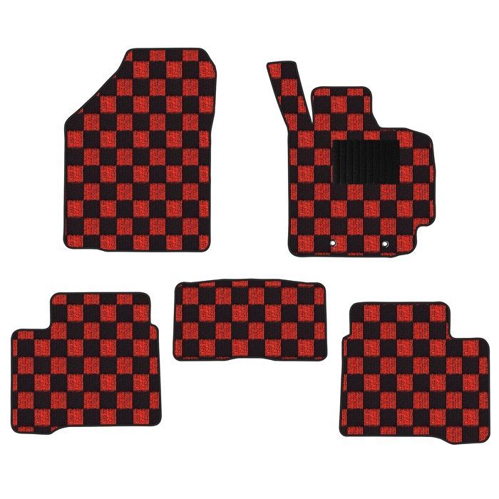 スズキ　スイフト　ZC系　ZD系　フロアマット BIGチェック×レッド