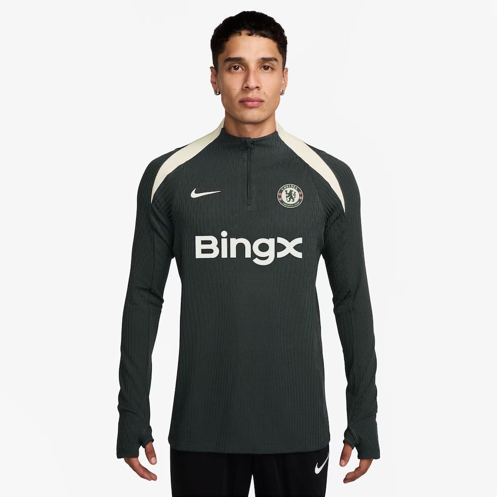 送料無料 匿名配送 ナイキ チェルシー FC ドライフィット ドリルトップ メンズ ダークグリーン 濃緑 公式モデル 日本未発売