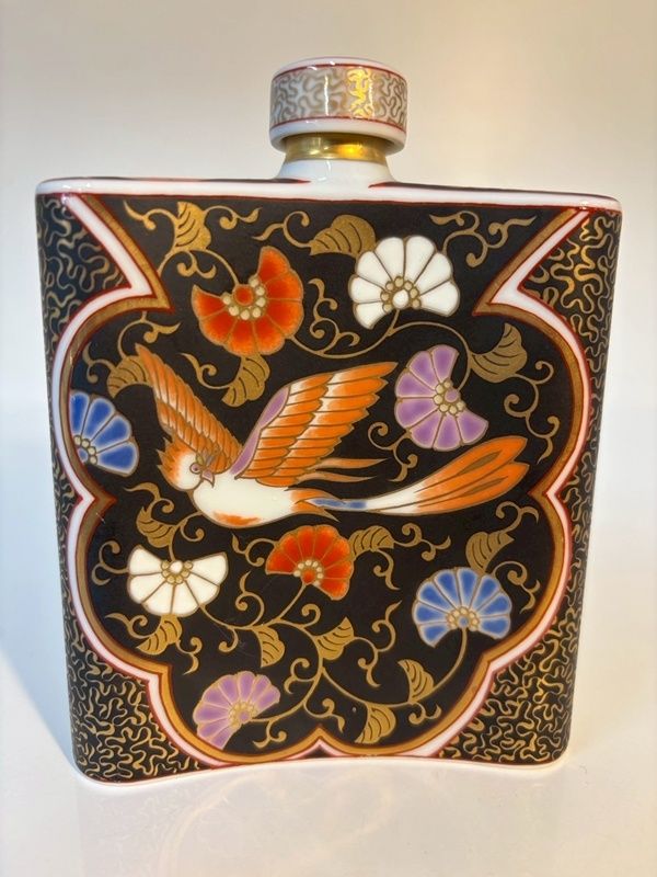 橤　最終お値下げ　有田焼 其泉窯 黒外濃金海松鳳凰文 燭台　キャンドルスタンド 橤 最終お値下げ 有田焼 其泉窯 黒外濃金海松鳳凰文 燭台 キャンドル