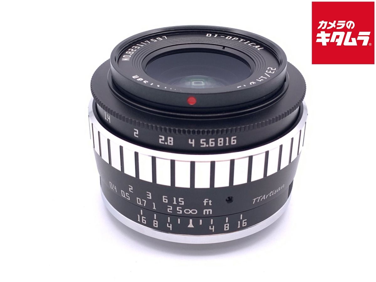 並品 銘匠光学 TTArtisan 23mm f|1.4 C フジフイルムX用 ブラック×シルバー