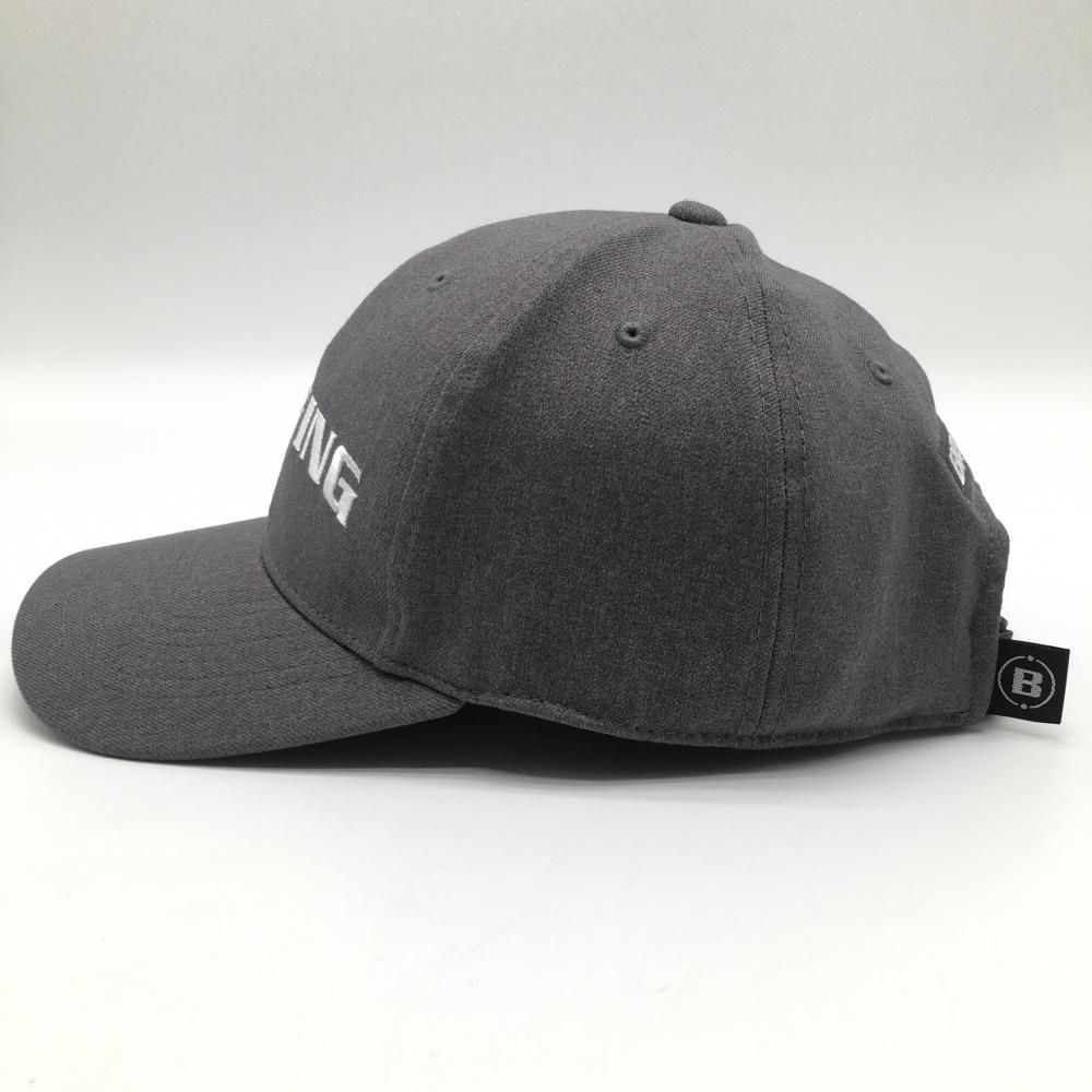 BRIEFING - 【超美品】ブリーフィング キャップ グレー×白 ロゴ刺しゅう 裏地メッシュ つば裏ウール混 FREE  ゴルフウェア BRIEFING 超美品】ブリーフィング キャップ グレー×白 ロゴ刺しゅう 裏地