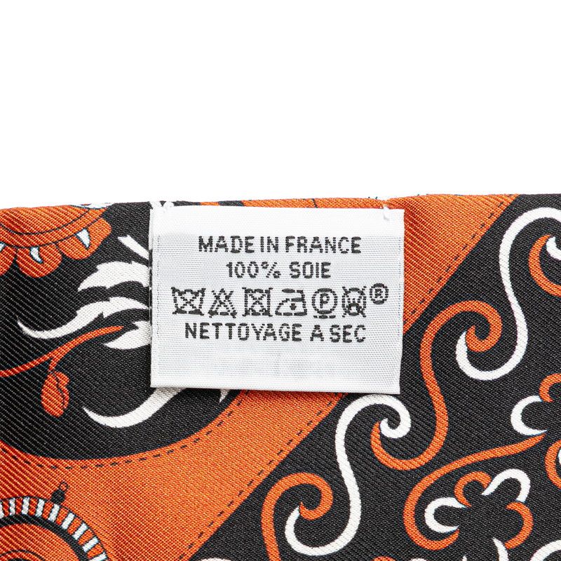 HERMES ツイリードールキャンディ オレンジ ブラック シルク スカーフ 2022年秋冬 HERMES エルメス スカーフ ツイリー ツイリードール