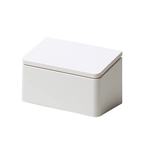b)1.8_01)ホワイト ideaco(イデアコ) ゴミ箱 フタ付き ホワイト 1.8L TUBELOR flat rectangle (チューブラー フラットレクタングル)
