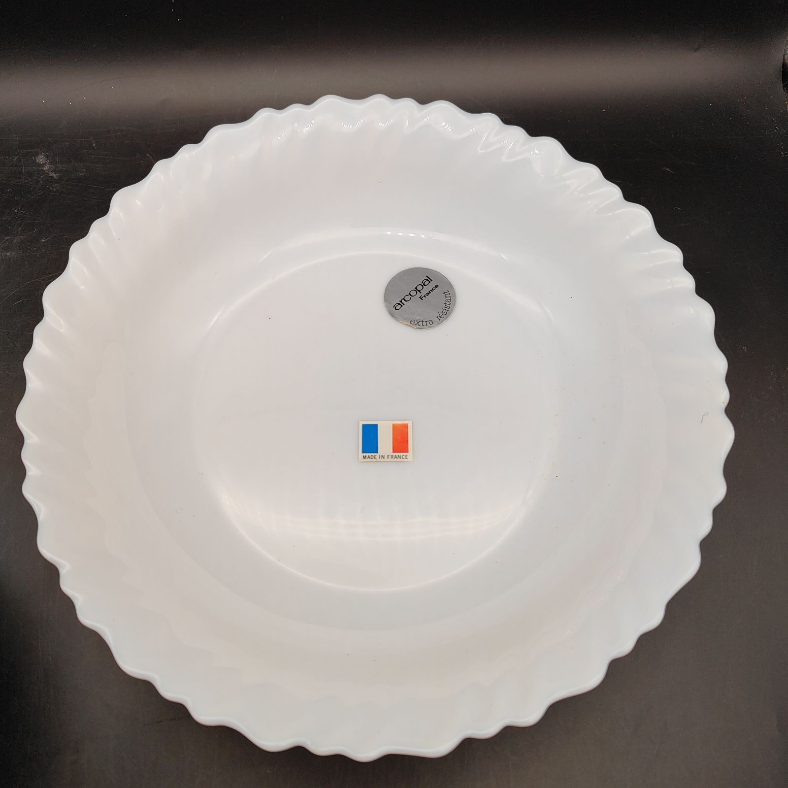 arcopal 1983年 ヤマザキ 白い食卓皿セット 大ボウル1 中皿5 デュラン