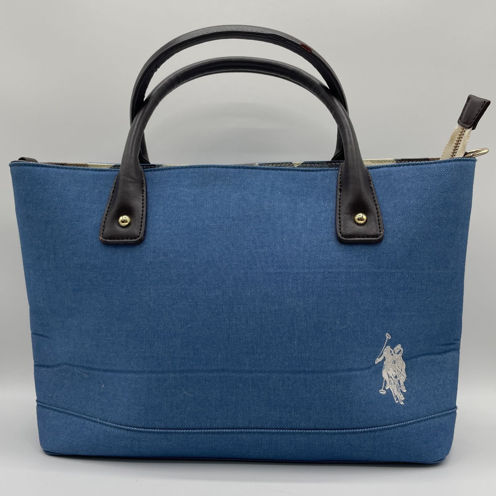 U.S POLO ユーエスポロ ショルダーバッグ ハンドバッグ 2way ブルー 