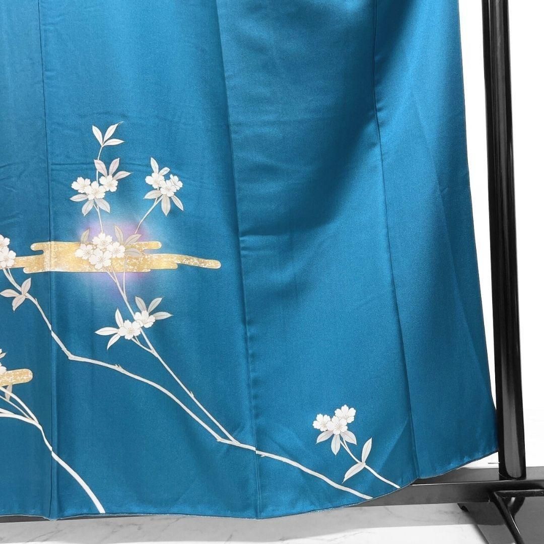 金彩　蛍ぼかし　桜花模様　菊花　付け下げ　着物　102a p 金彩 蛍ぼかし 桜花模様 菊花 付け下げ 着物 102a p