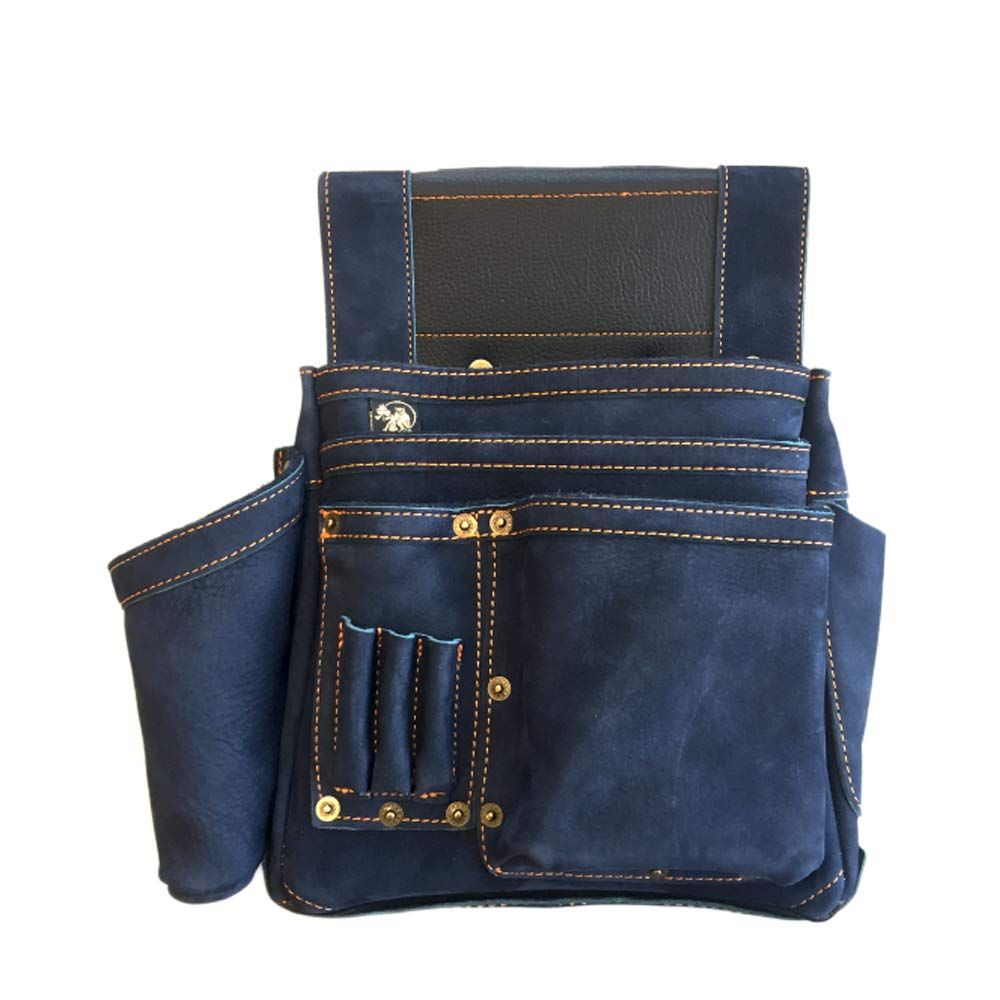 ふくろ倶楽部 ヌバックレザー釘袋 INDIGO 四型