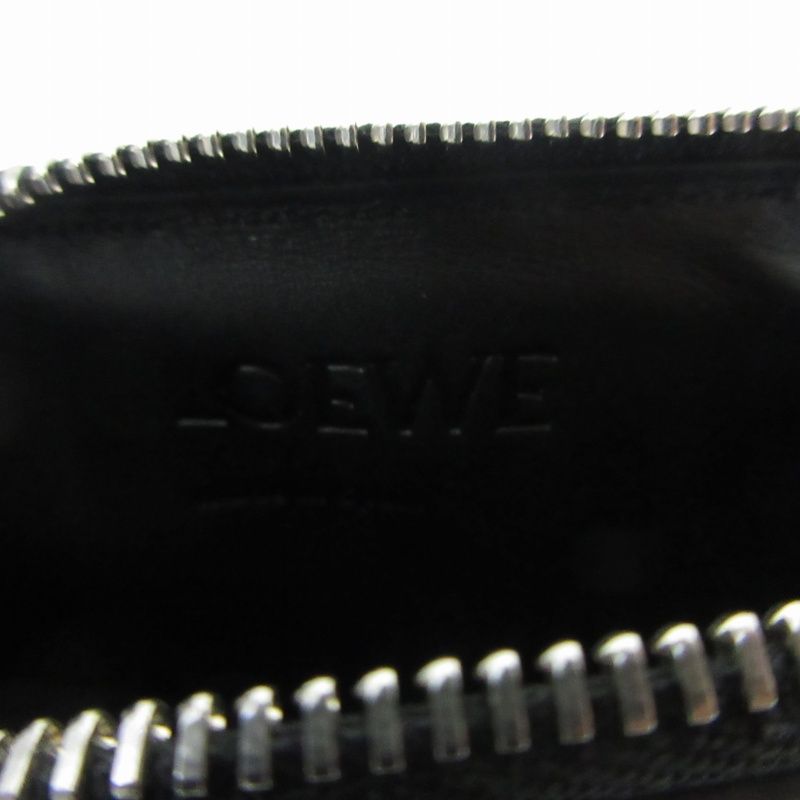 LOEWE ロエベ アナグラム レザー メッセンジャーバッグ A4収納 黒 美品 希少LOEWE アナグラムメッセンジャーバッグA4収納可黒