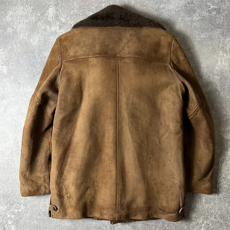 70s USA製 McGREGOR 本革 スエード レザー ボア コート 38 / 70年代