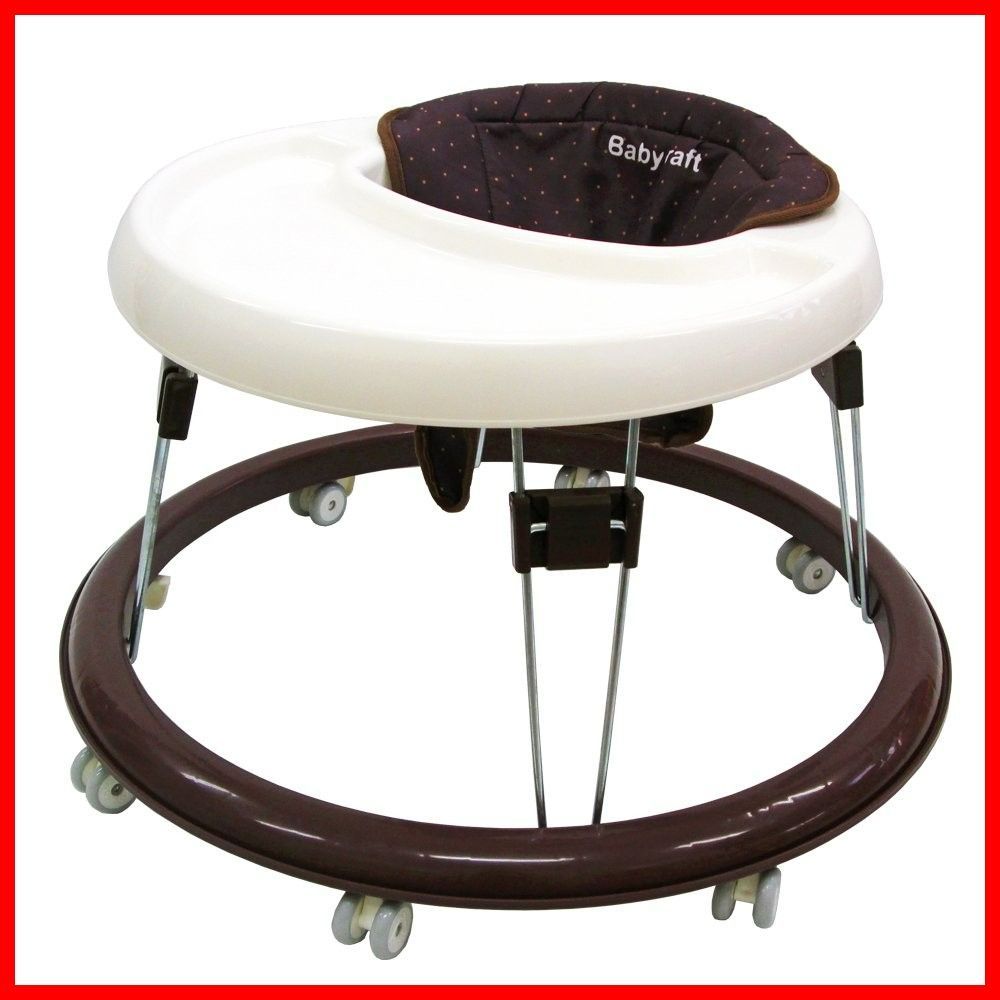 x 1個 1 ブラウン 折りたたみ式歩行器 ベビーシンプルウォーカー 永和