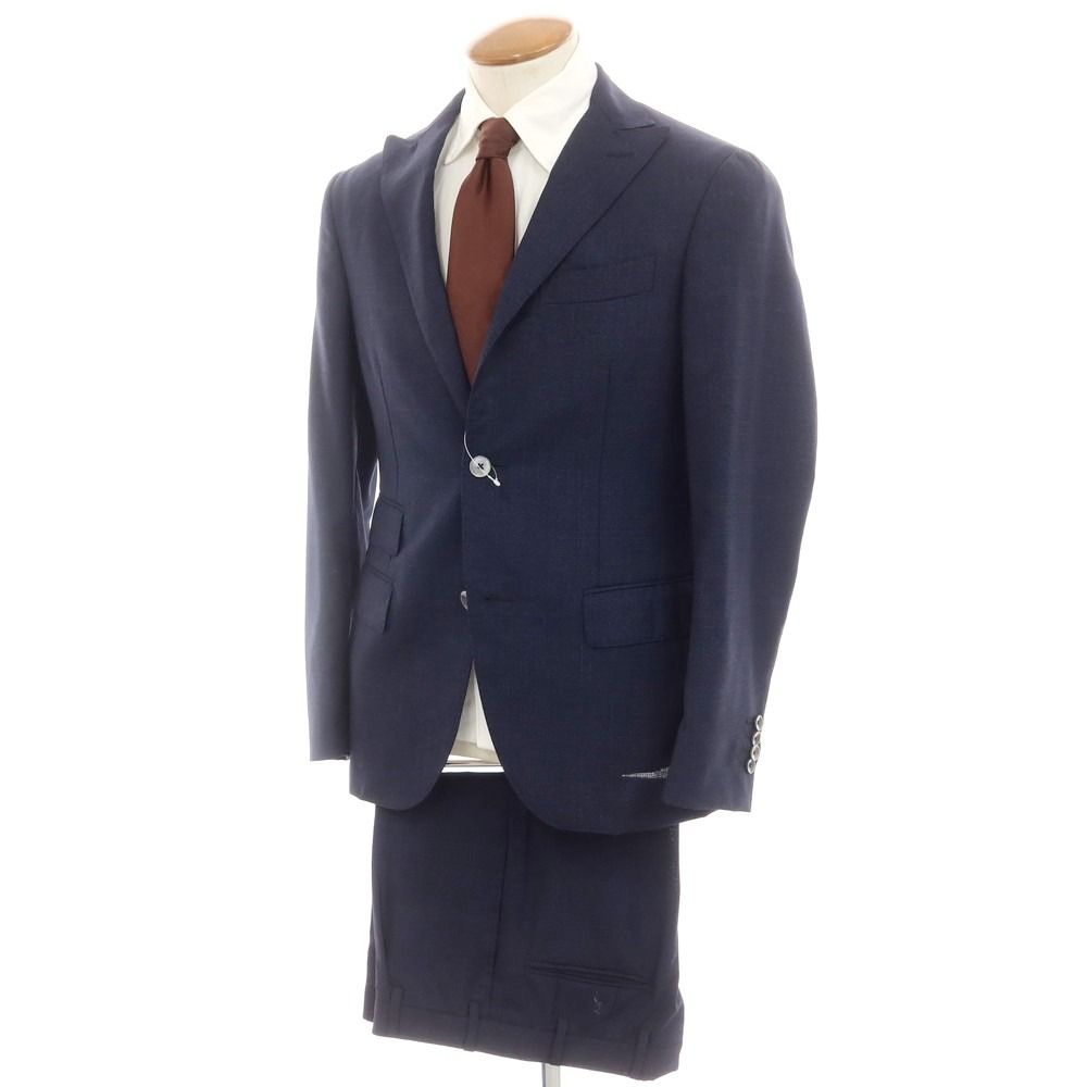 中古】ザ ジジ THE GIGI ウール 2つボタンスーツ ネイビー【サイズ46  