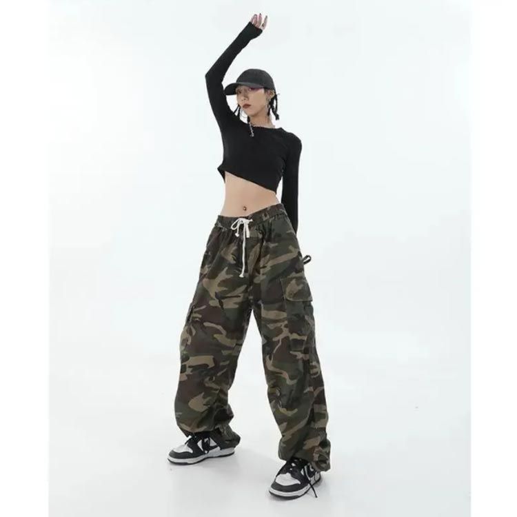 カーゴパンツ メンズ レディース 迷彩 ストレッチ 大きいサイズ