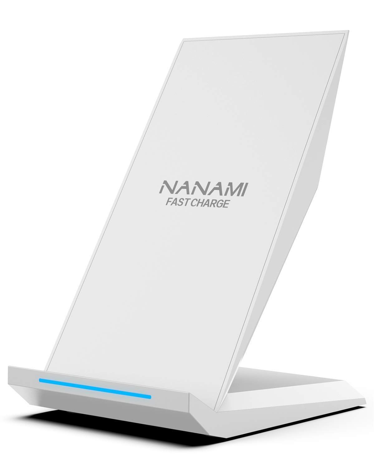 ホワイト NANAMI ワイヤレス充電器 Qi認証 iPhone 15/14/13/12/11/SE/8シリーズ Galaxy S24/S23/S22/21(Ultra)/S20 他のqi機種対応 USB Type-C端子 Quick Charge 2.0/3