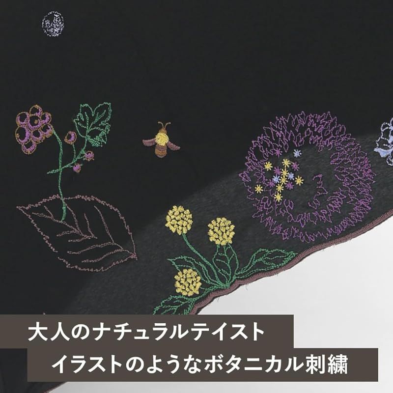 シノワズリーモダン 日傘 晴雨兼用 ショート折りたたみ 逃熱 かわず張り 1級遮光 遮熱 涼しい ボタニカル ブラック NEXPOTALLINN_EU
