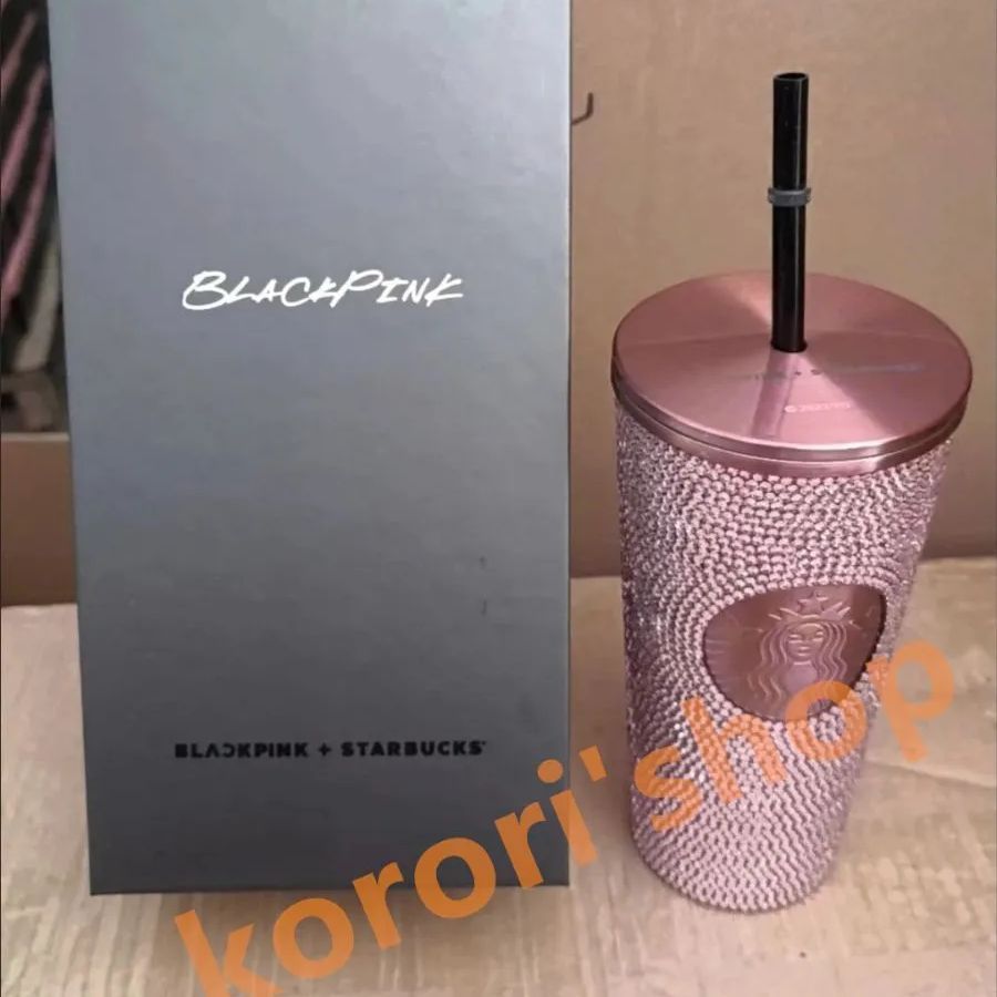 新品 BLACKPINK スターバックス スパンコール コールドカップ473ml 