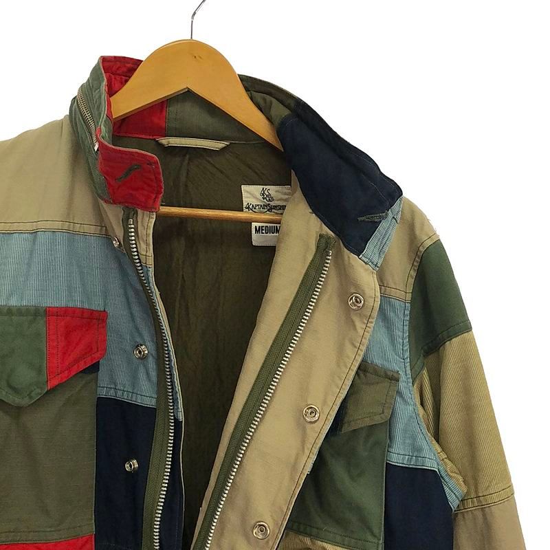 Kaptain Sunshine / キャプテンサンシャイン | Gonzo Jacket / パッチワーク コーデュロイ ミリタリー ゴンゾージャケット フーディ / 総裏地 | M | マルチカラー | メンズ Kaptain Sunshine / キャプテンサンシャイン | Gonzo Jacket / パッチ
