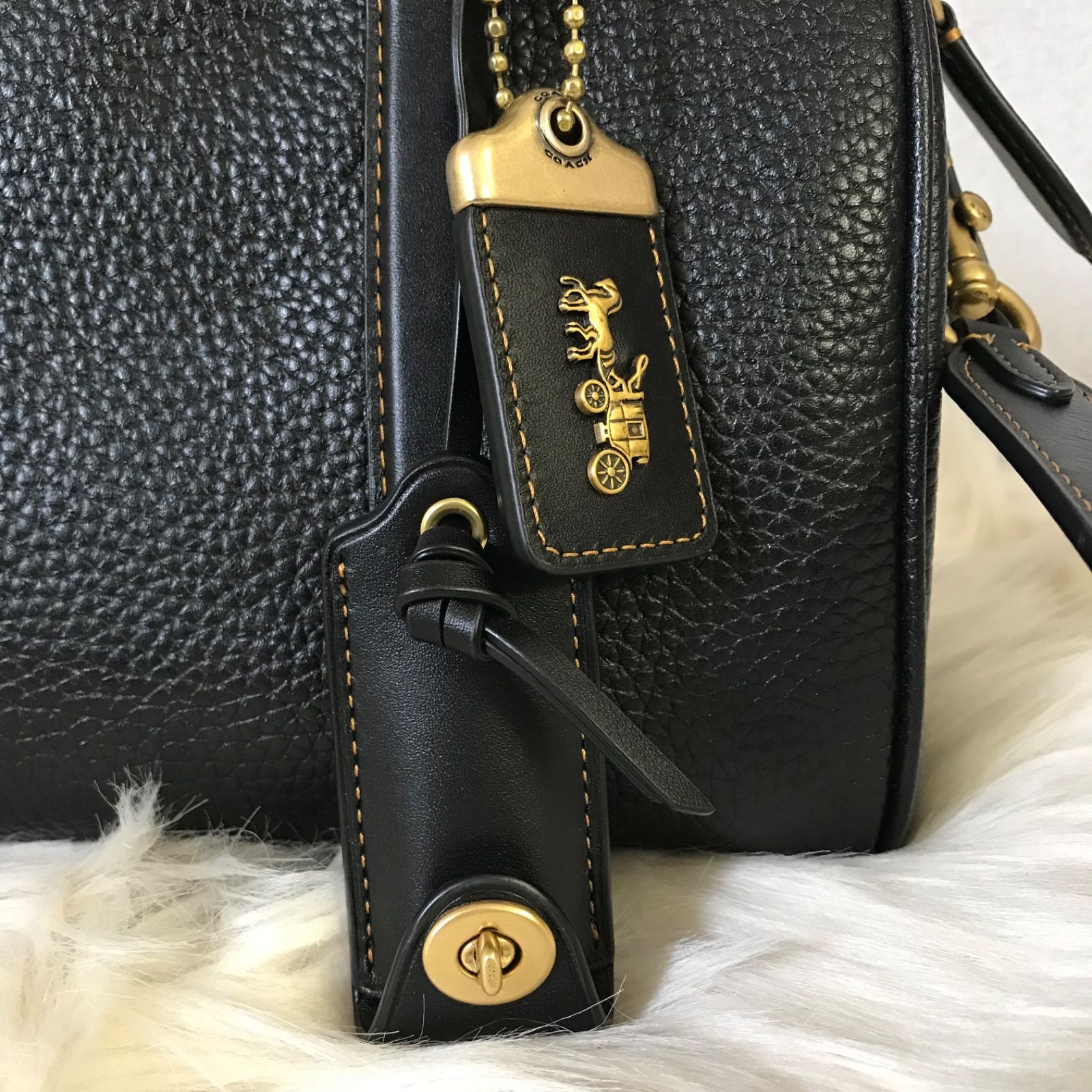 COACH コーチ ルビーサッチェル ミニボストン バッグ レザー C8864 