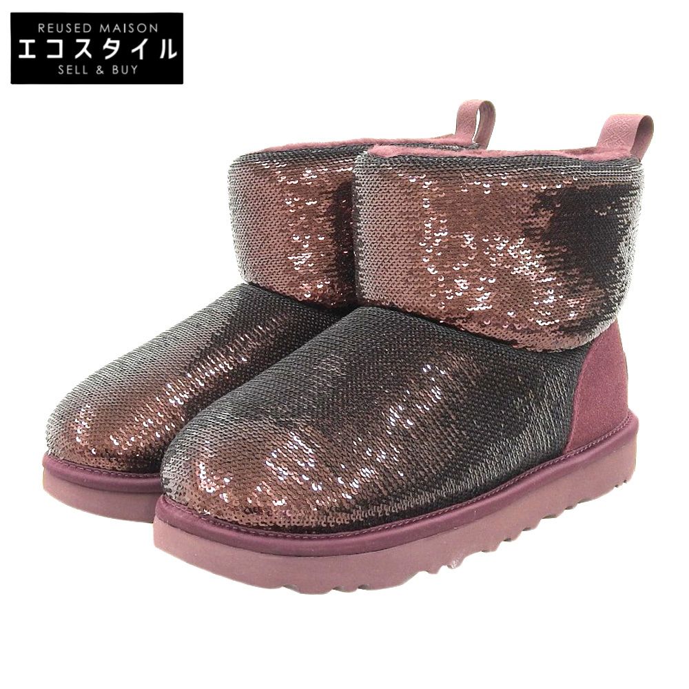 UGG アグ UGG アグ クラシック ミニ ミラーボール ムートンブーツ シューズ レディース ワイルドグレープ 22cm 1151291 22