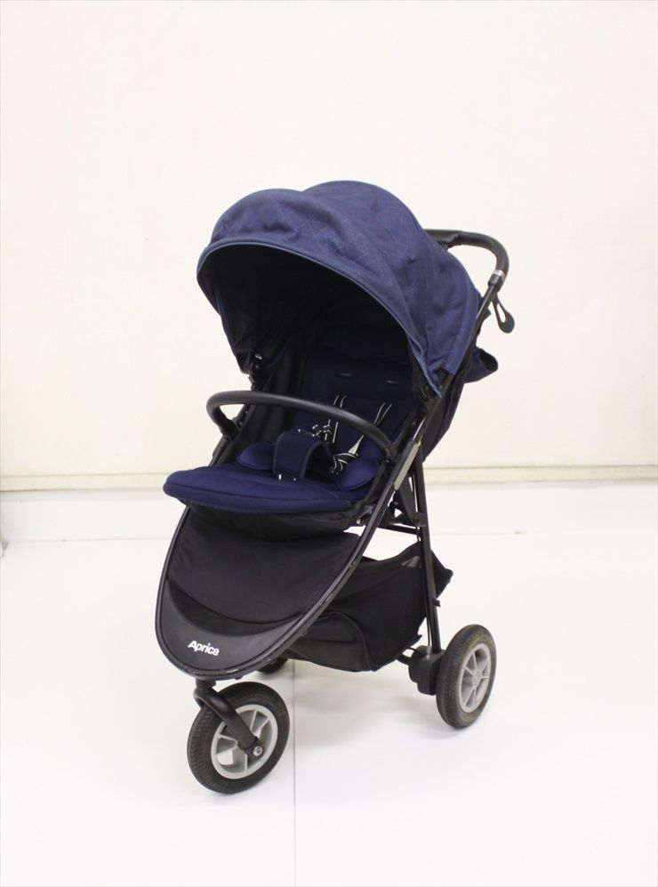 綺麗！丸洗い済！アップリカ 三輪 ベビーカー スムーヴプレミアム デニム