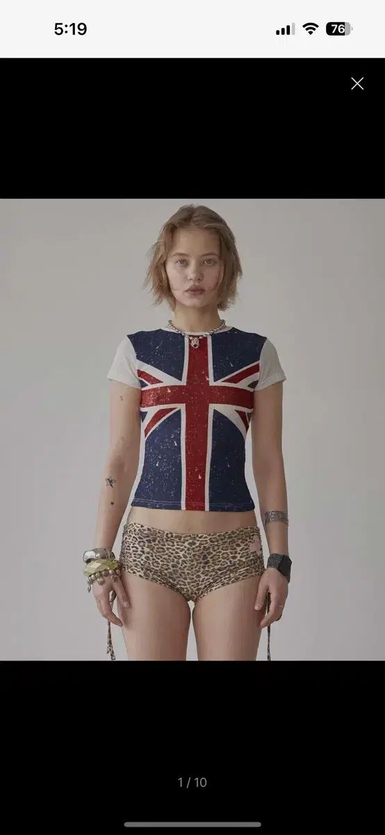 トップス SCULPTOR Union Jack Baby Tee Union Jack Baby Tee White – Sculptor