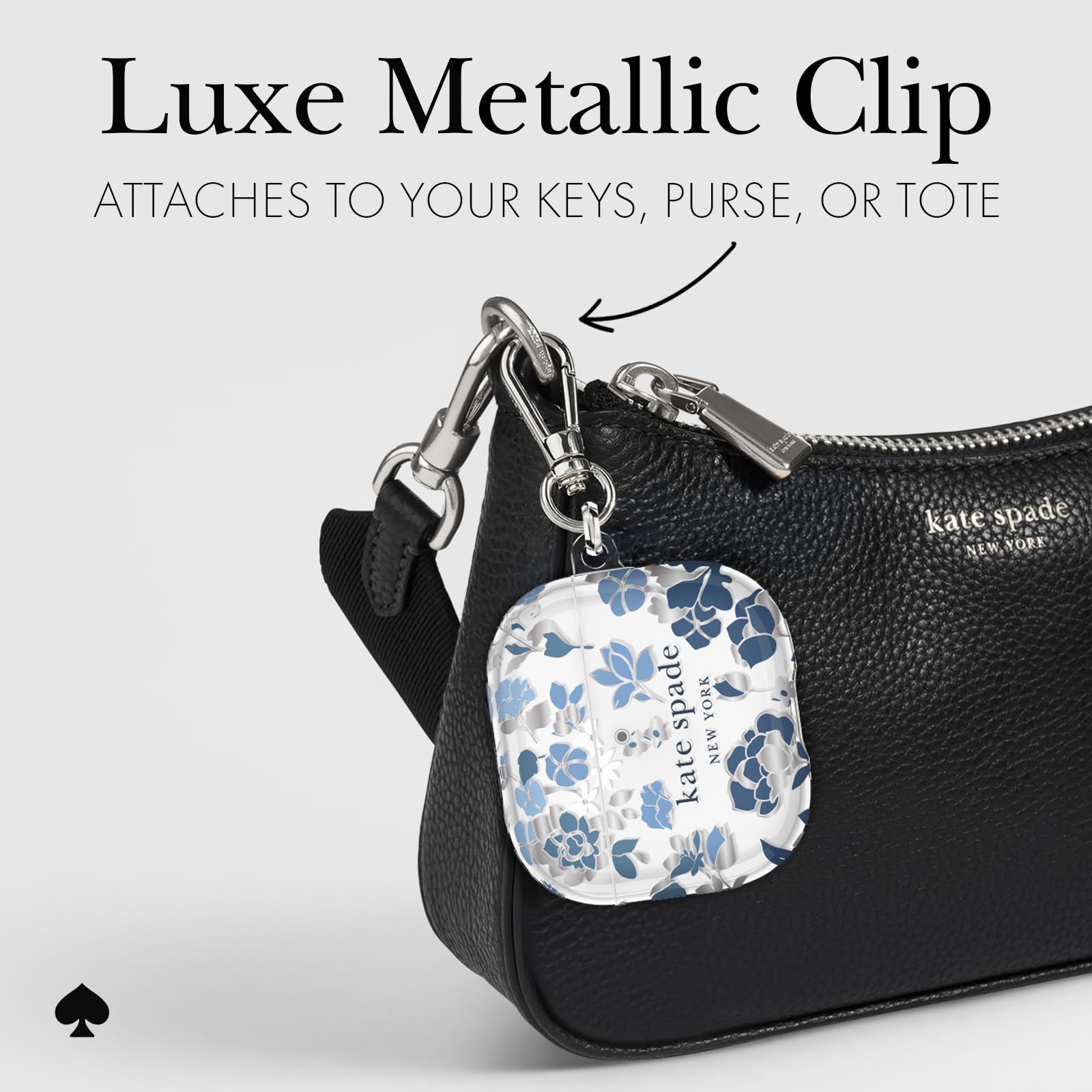 ケイト・スペード ニューヨーク AirPods 4 保護ケース キーチェーン