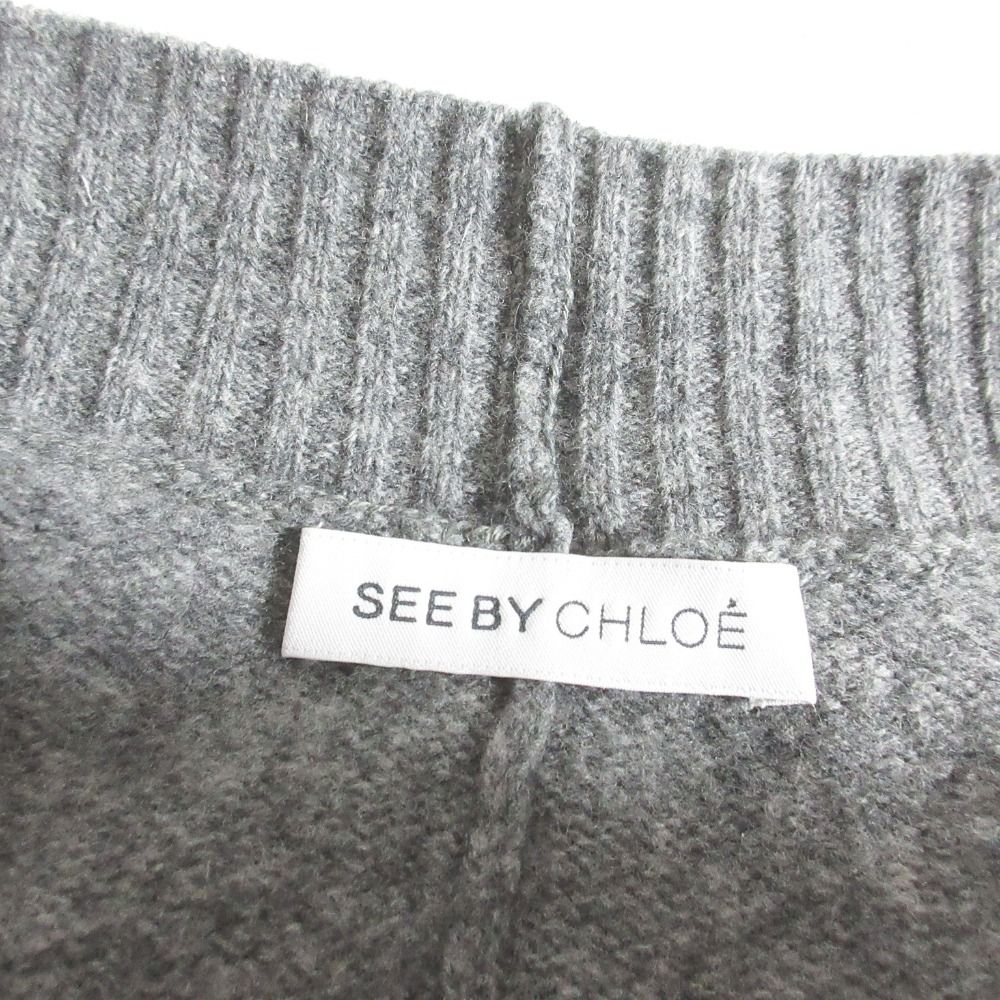 美品 SEE BY CHLOE シーバイクロエ ウール ドルマンスリーブ Vネック ニット カーディガン S グレー レディース 古着 中古 SEE BY CHLOE - 美品 SEE BY CHLOE シーバイクロエ ウール