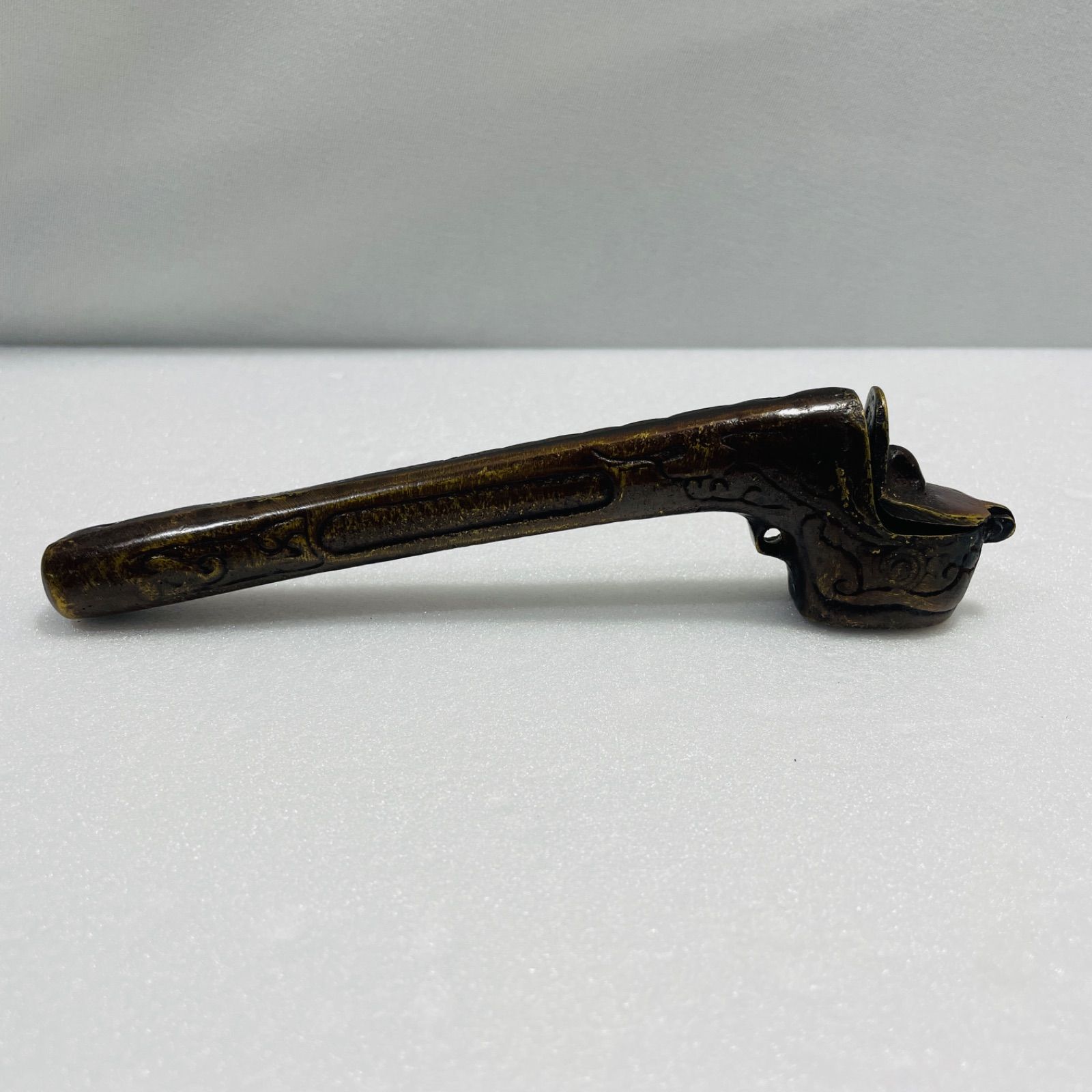 矢立て アンティーク 骨董 矢立 【 真鍮製 装飾 矢立 ② 】書道具 骨董