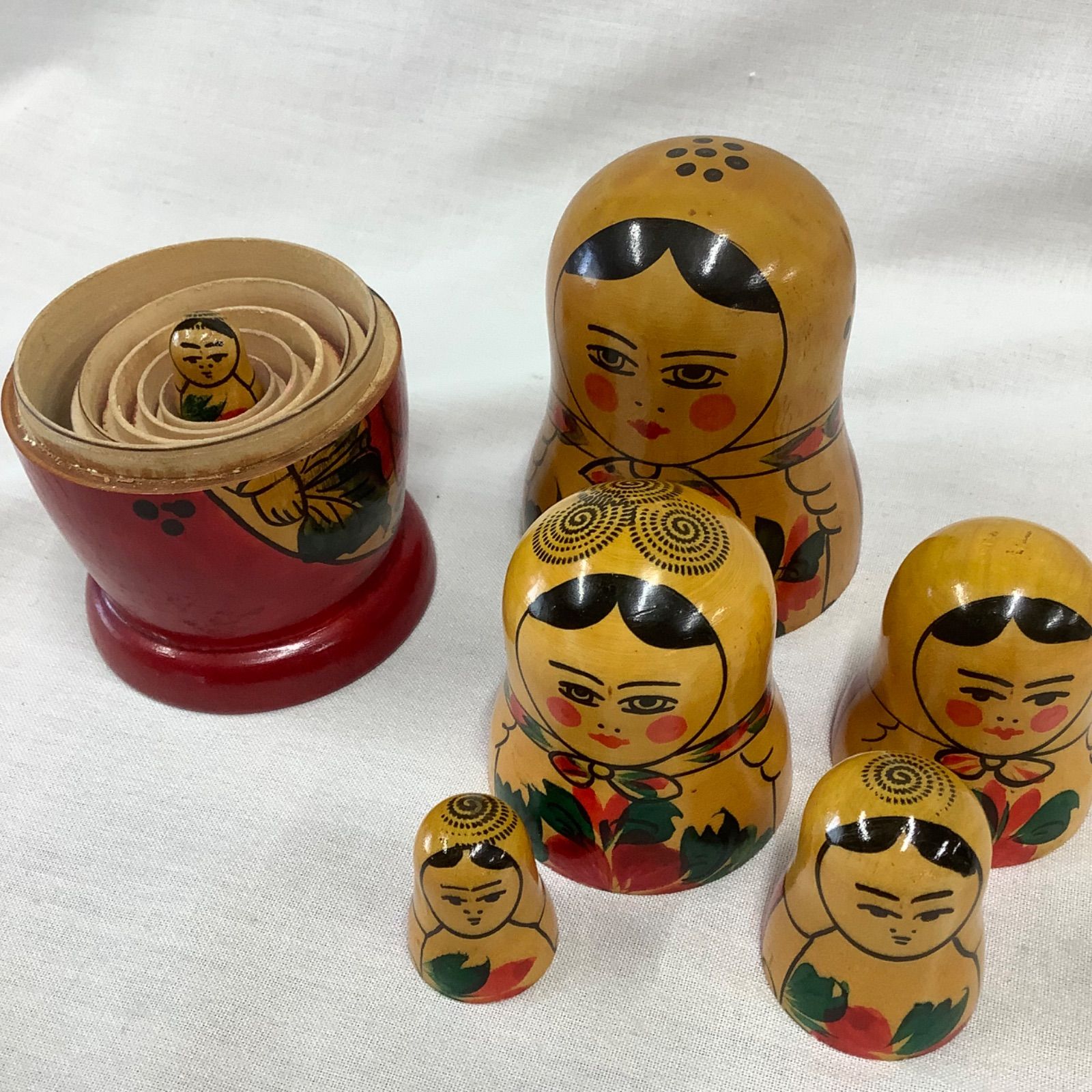 レトロ　ロシア　木製　人形 Amazon | Generic ロシアの木製人形 10個セット 子供向け