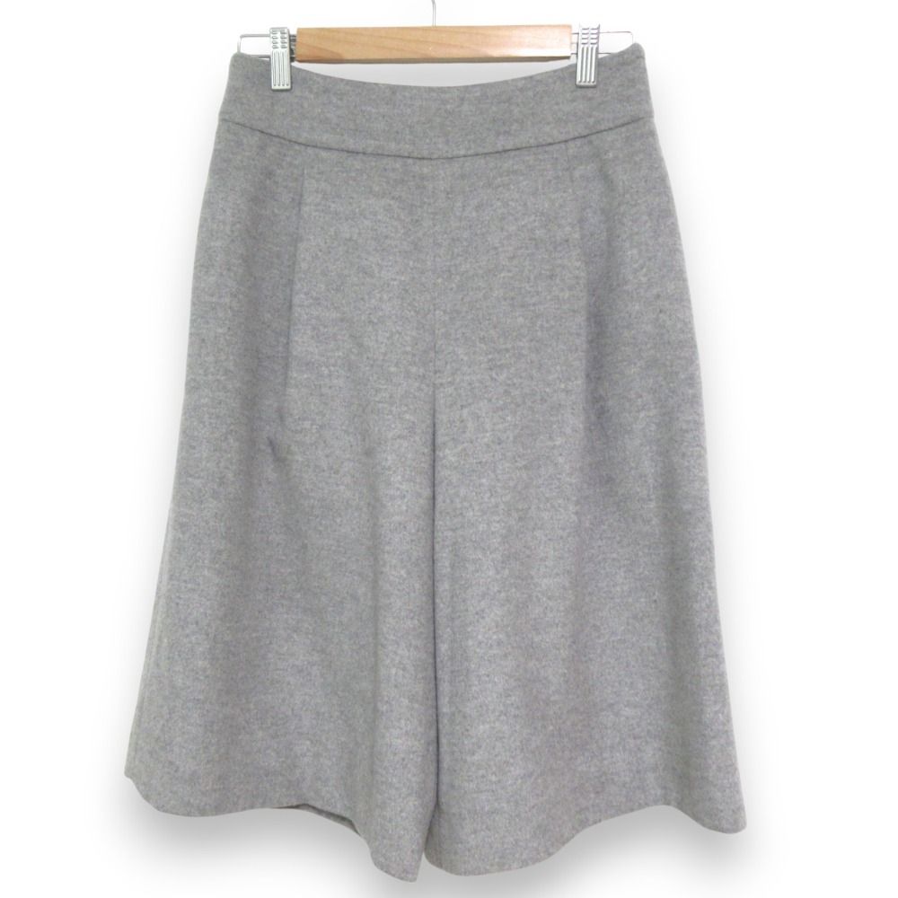 FOXEY フォクシー カシミヤ100％ ワイドショートパンツ 40380-APFZ451T サイズ40 グレー レディース 古着