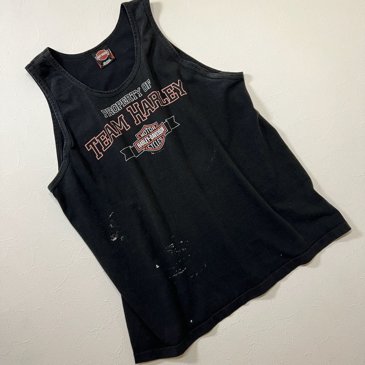 HARLEY-DAVIDSON 両面プリント　タンクトップ　ノースリーブ　古着 USA製 Harley Davidson 両面プリント 雰囲気系 タンクトップ