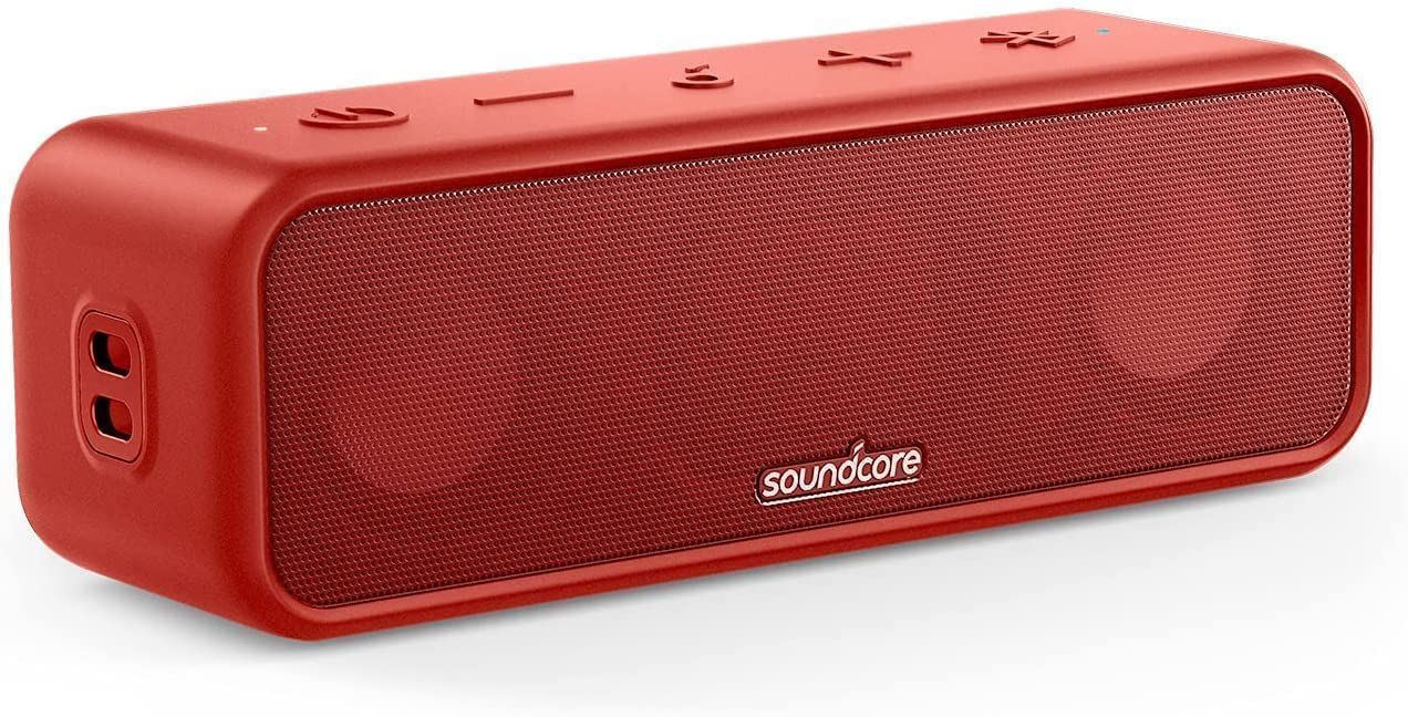 Anker Soundcore 3 Bluetooth スピーカー/ IPX7 防水/チタニウムドライバー/デュアルパッシブラジエーター/BassUpテクノロジー/アプリ対応/イコライザー設定/USB-C接続/ 24時間連続再生/ PartyCast機能