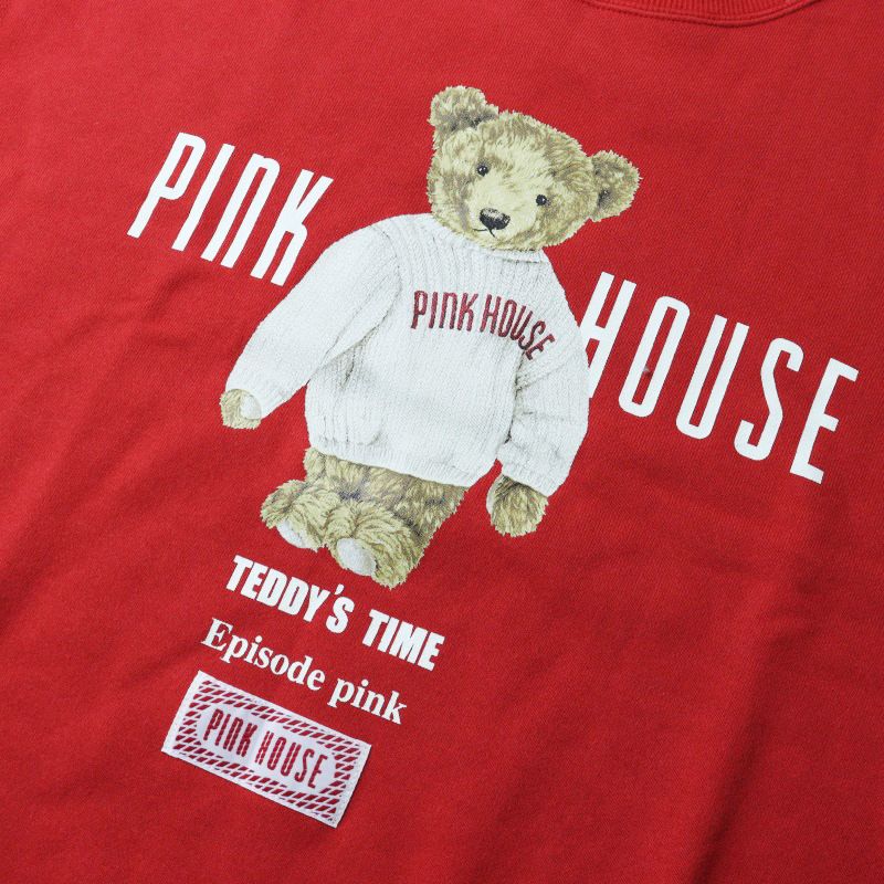 ピンクハウス PINK HOUSE 半袖 セーターテディプリント