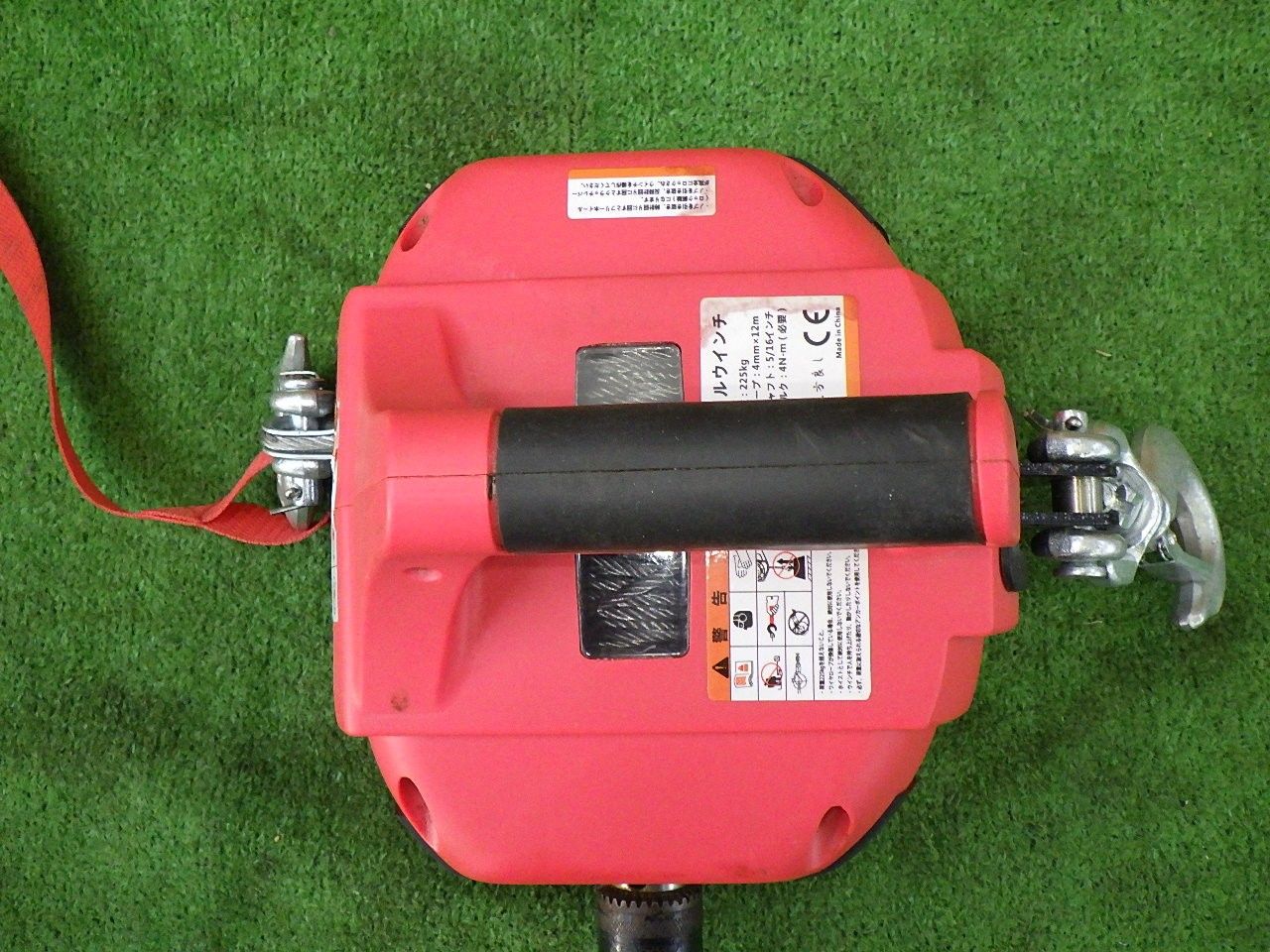 三方良し ドリルウインチ 225kg ワイヤーロープ12m付き 吊り機 三方良し ドリルウインチ 225kg ワイヤーロープ12m付き 吊り機