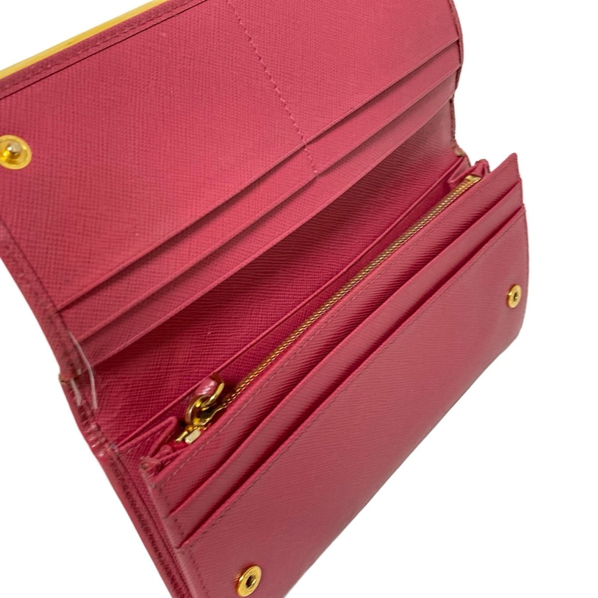 PRADA(プラダ) 長財布 - ピンク レザー - メルカリ