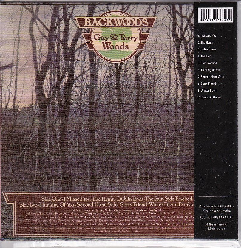 中古レコード】 Gay and Terry WOODS / Backwoods - 洋楽